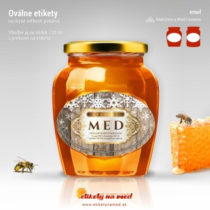 Vianočná etiketa na med - emol - 1110005