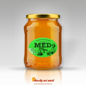 Etiketa na med oválná - emomz 19