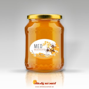 Etiketa na med oválná - emomz 26