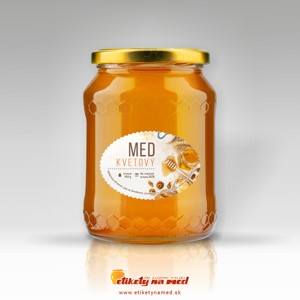 Etiketa na med oválná - emomz 28