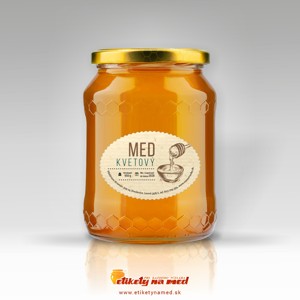 Etiketa na med oválná - emomz 30