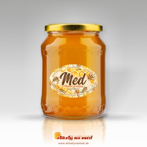 Etiketa na med oválná - emomz 35
