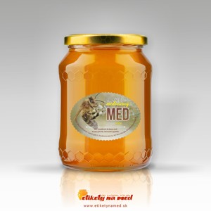 Etiketa na med oválná - emomz 44
