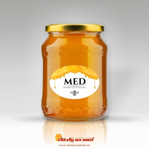 Etiketa na med oválná - emomzu - 2