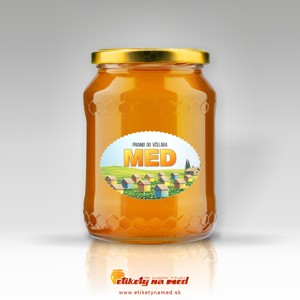 Etiketa na med oválná - emomzu - 3