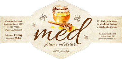 Etiketa na med - emvh-50