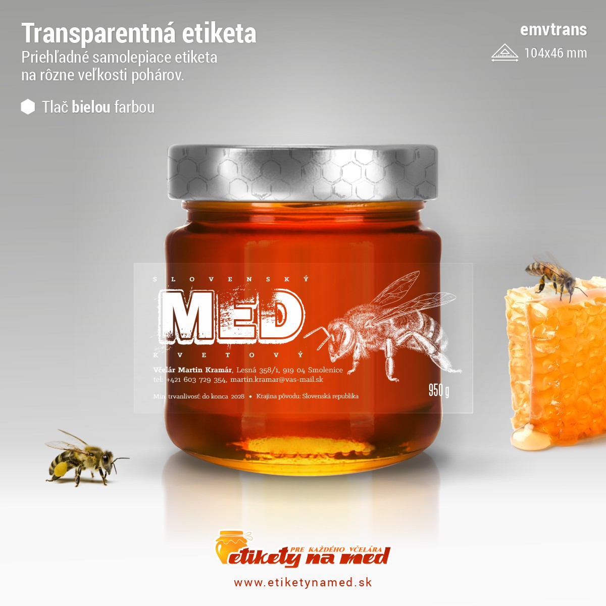Transparentn&aacute; etiketa &ndash; biela farba - emvtrans-bw 2