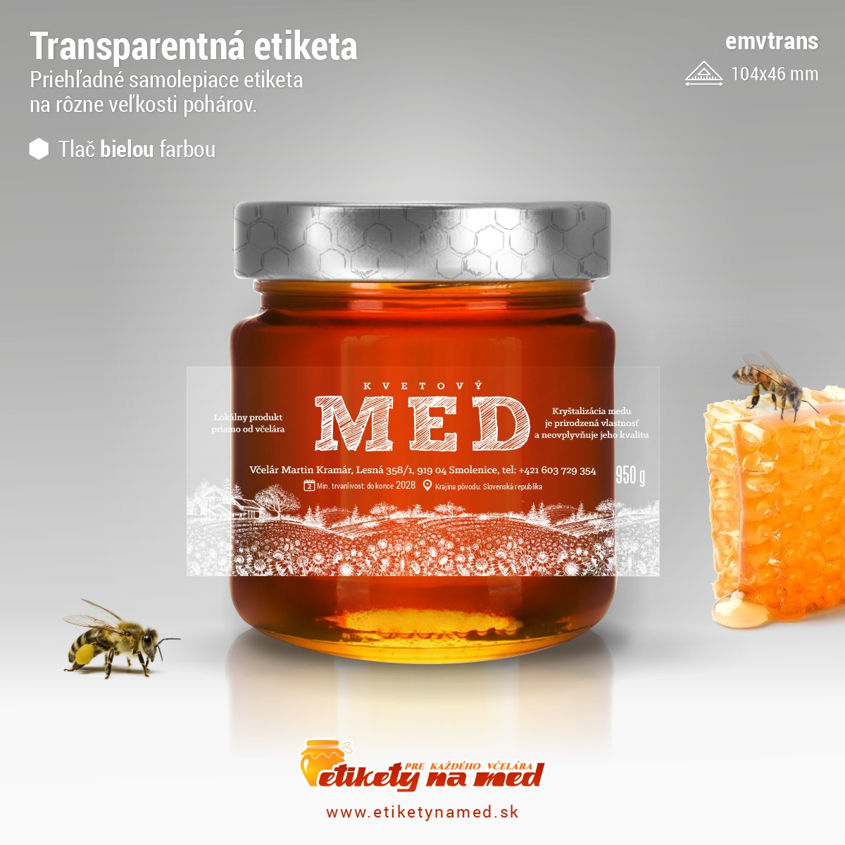 Transparentn&aacute; etiketa &ndash; biela farba - emvtrans-bw 5