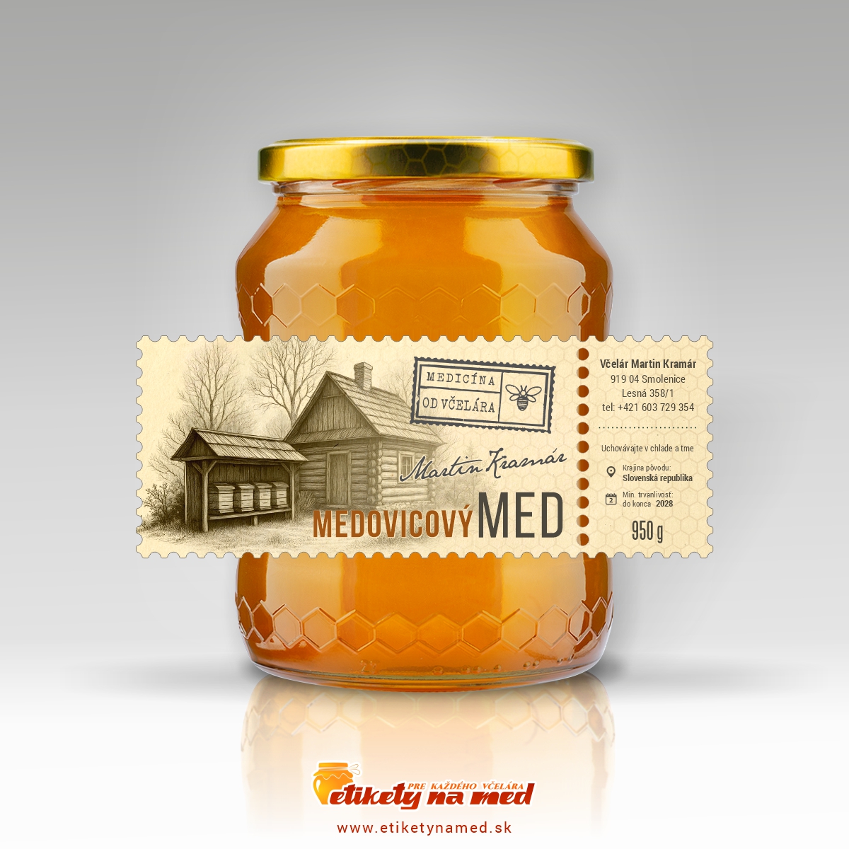 Etiketa na med - emvz - 115